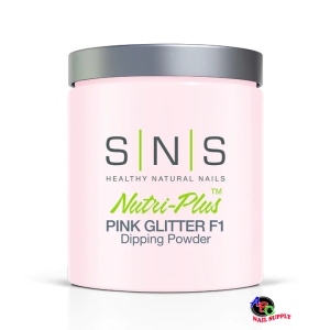 SNS Dip Powder Pink Glitter F1 16oz 12 pcs./case