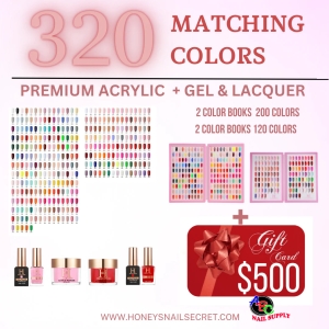 FULL LINE 4 IN 1 PREMIUM ACRYLIC + GEL & LACQUER 320 COLORS