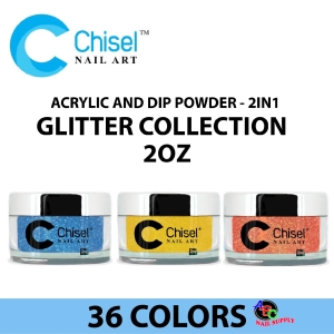 Chisel Acrylic and Dip Powder - 2IN1 Glitter 2oz
