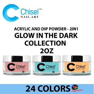 Chisel Acrylic and Dip Powder - 2IN1 Glow in the Dark Collection 2oz