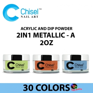 Chisel Acrylic and Dip Powder - 2IN1 Metallic - A 2oz
