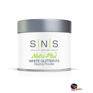 SNS Dip Powder White Glitter F3 4oz
