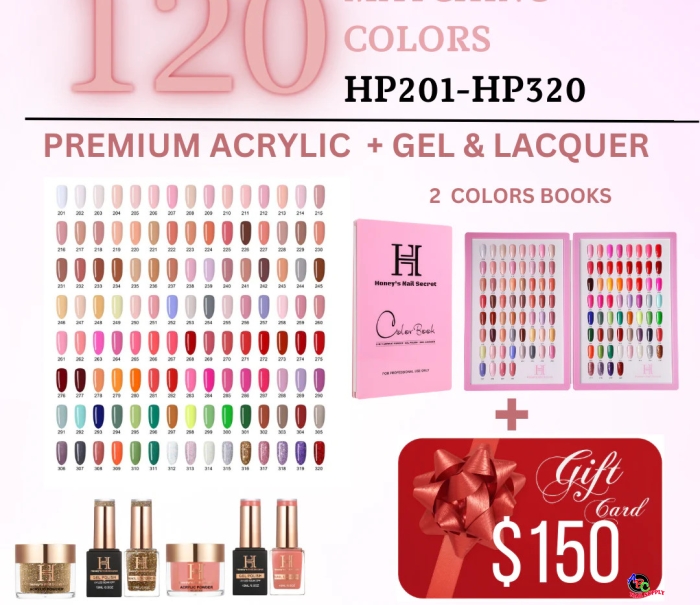 FULL LINE 4 IN 1 PREMIUM ACRYLIC + GEL & LACQUER 120 NEW COLORS