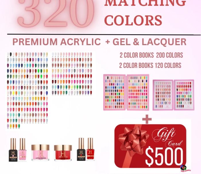 FULL LINE 4 IN 1 PREMIUM ACRYLIC + GEL & LACQUER 320 COLORS