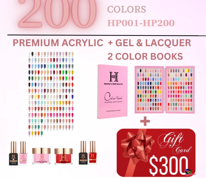 FULL LINE 4 IN 1 PREMIUM ACRYLIC + GEL & LACQUER 200 COLORS