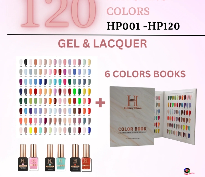 FULL LINE PREMIUM GEL + LACQUER 120 COLORS ( HP001-HP120)