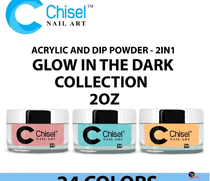 Chisel Acrylic and Dip Powder - 2IN1 Glow in the Dark Collection 2oz