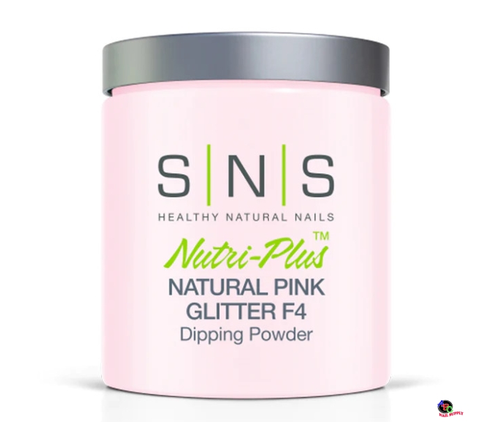 SNS Dip Powder Natural Pink Glitter F4 16oz 12 pcs./case