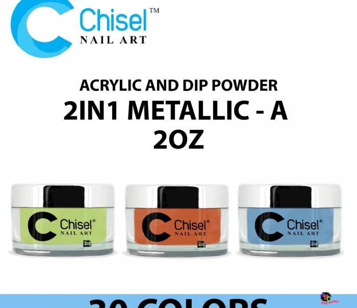 Chisel Acrylic and Dip Powder - 2IN1 Ombre Metallic 2oz